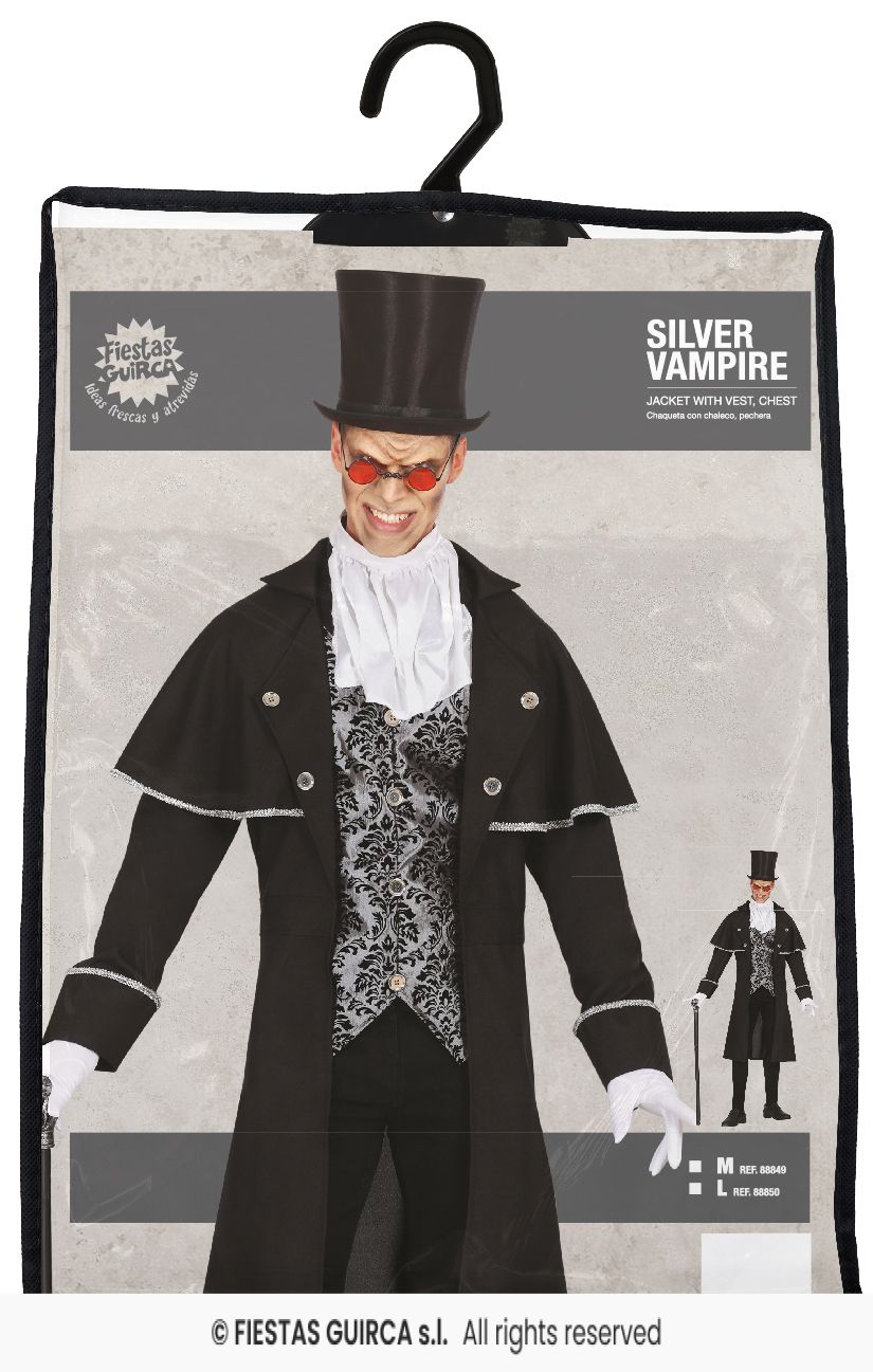 Men's Silver Vampire Costume