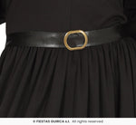 Ladies Black Plague Dress with Belt, Hat & Mask