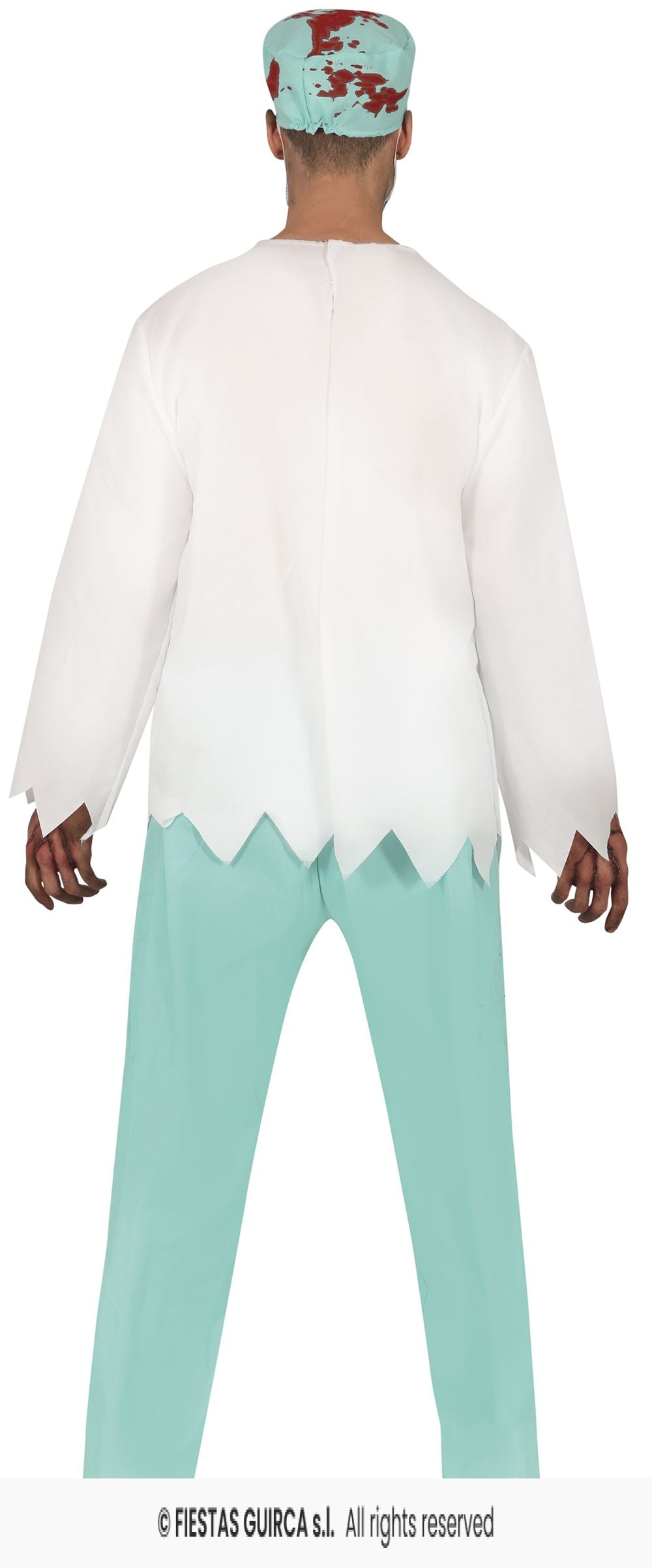 Adult White Coat & Scrubs Zombie Surgeon Costume