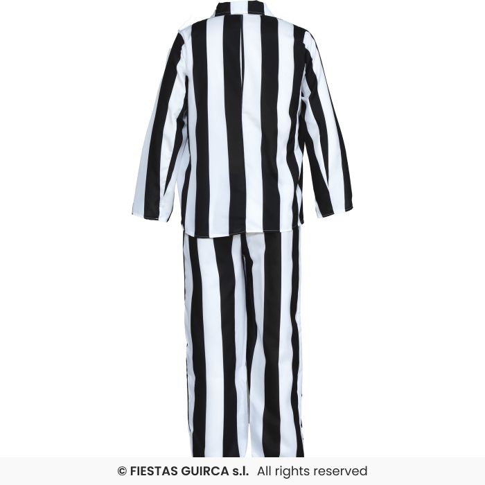 Adults Striped Striped Black & White Skeleton Costume