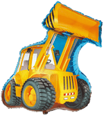 Yellow Construction Digger 32" Foil Shaped Balloon