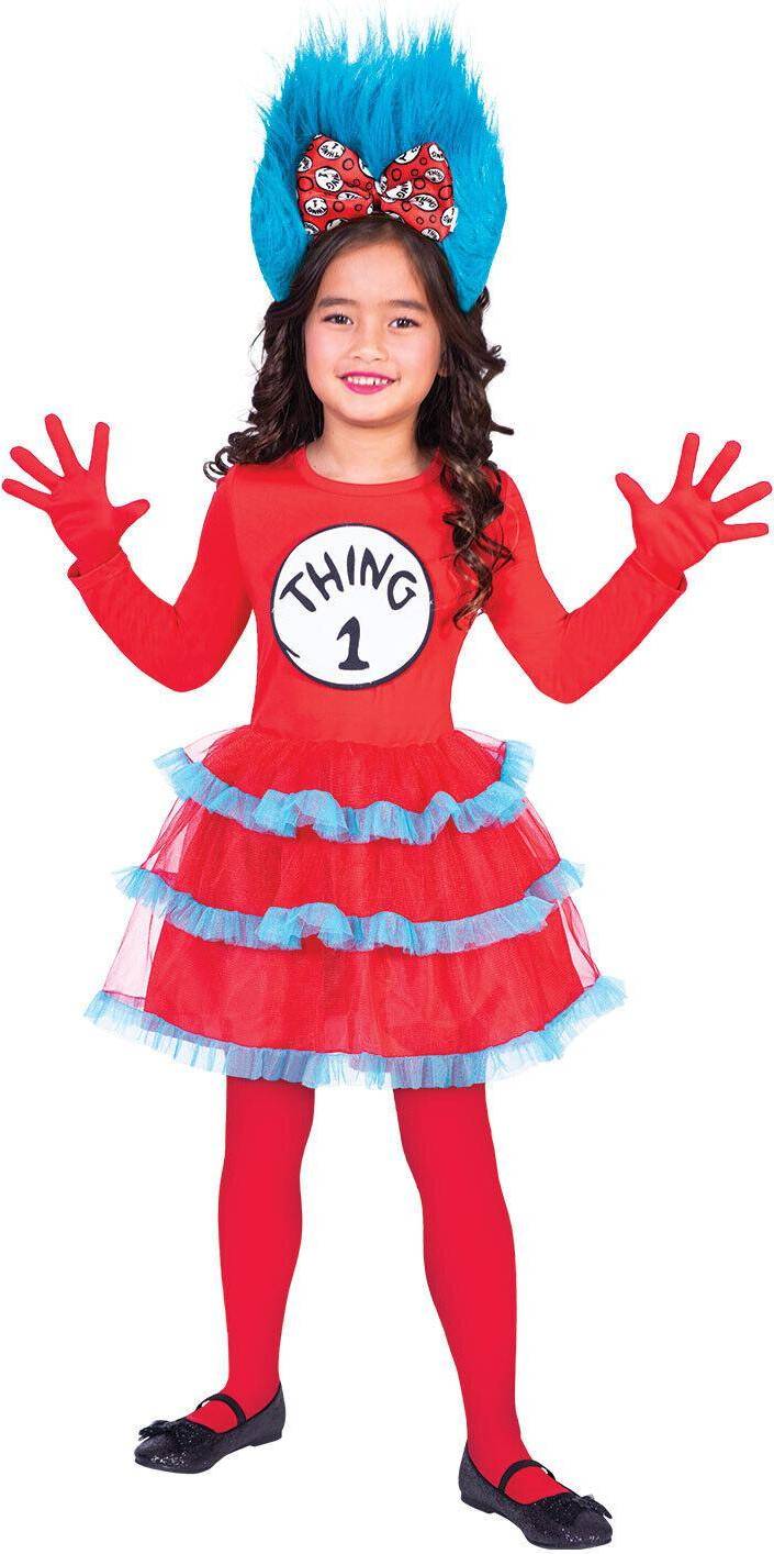 Girls Thing One and Thing Two Dress Set