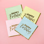 Pastel 'Happy Birthday' Paper Napkins 16 Pack