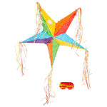 Colourful Star Pinata with Blindfold