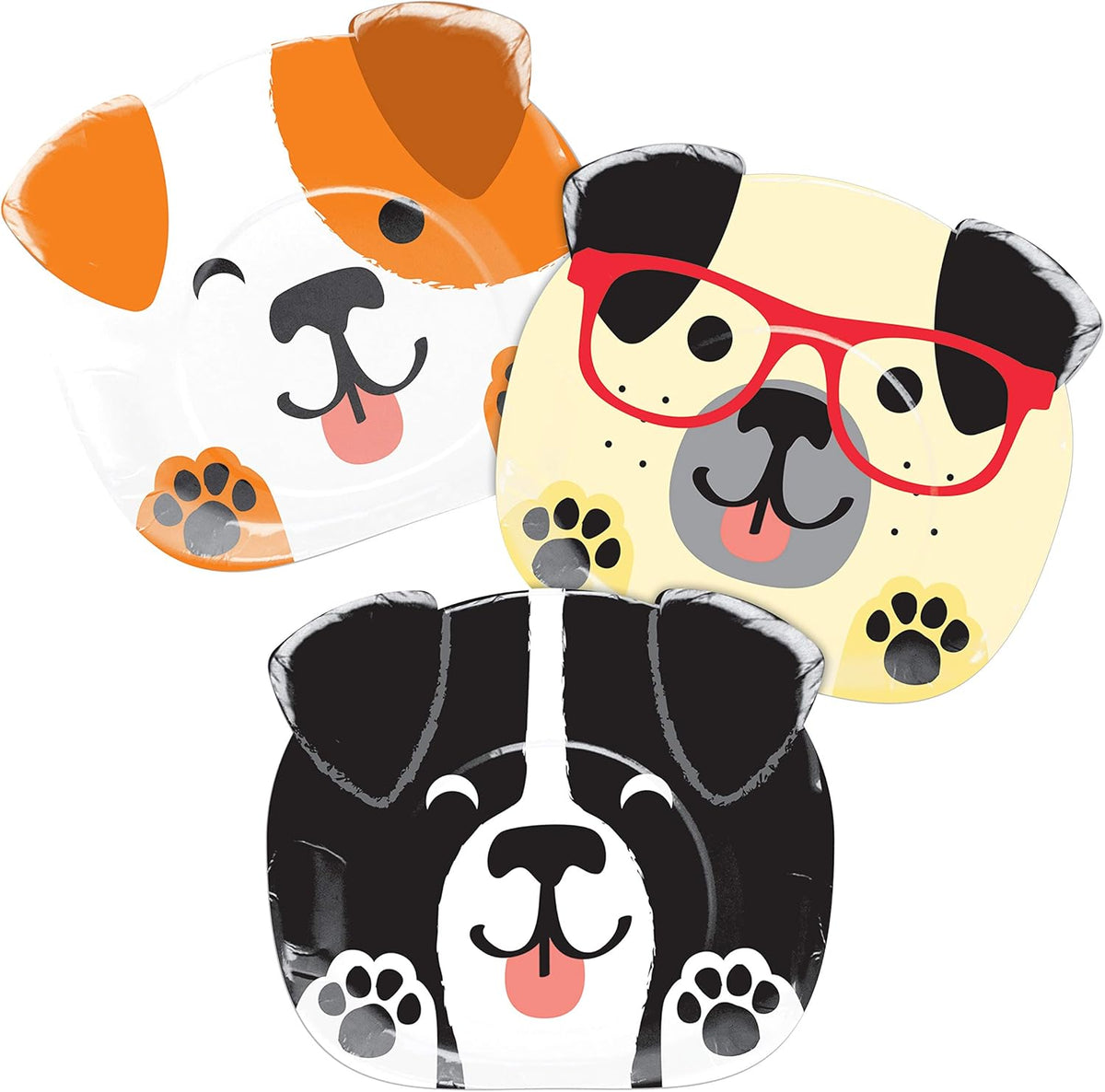 Dog Shaped Party Paper Dinner Plates - 8pk