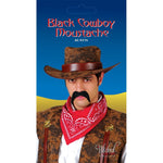 Black Cowboy Moustache - Each
