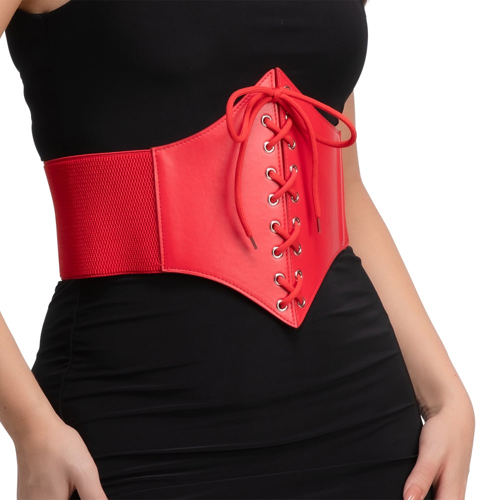 Gothic Corset Belt - Red