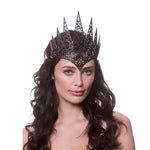 Fantasy Queen Black Glitter Crown