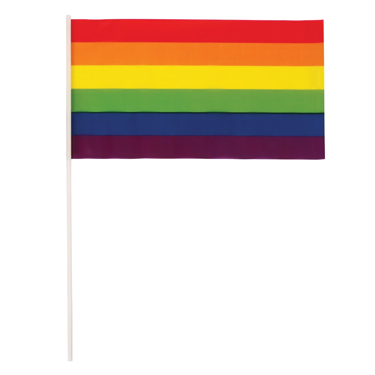 12 Pack Rainbow Hand Flags 30x17cm