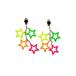 80's Neon Star Earrings