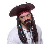 Super Deluxe Pirate Hat w/ Braids & Beads