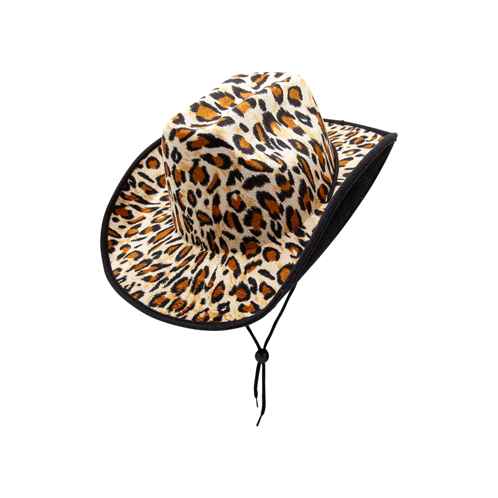 Leopard Print Cowgirl Hat