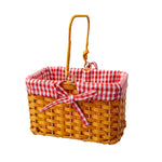 Red Gingham Basket with Handle