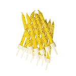 Yellow Glitter Birthday Candles with Holders - 12pk