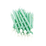 Mint Green Glitter Birthday Candles with Holders - 12pk