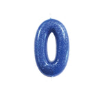 Blue Moulded Number Candle 0-9