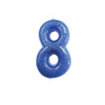 Blue Moulded Number Candle 0-9