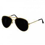 Black Lens Glasses with Gold Frame