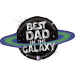Best Dad In The Galaxy Father's Day Holographic Foil Balloon