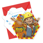 Bob The Builder Paper Party Invitations - 6pk