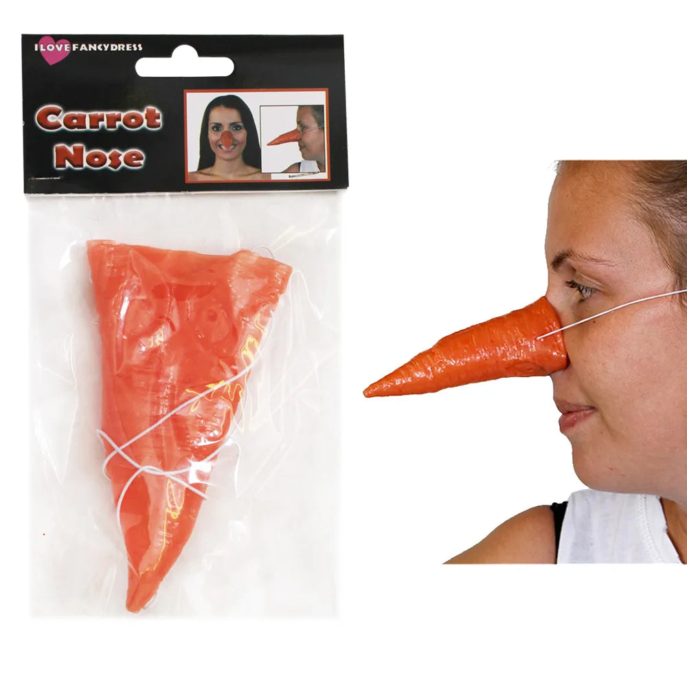 Orange Snowman Carrot Nose on Elastic