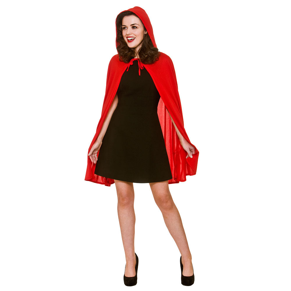 Short Hooded Cape - Red