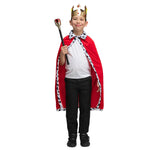 Deluxe Velvet Robe & Crown - Red