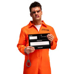 Orange Convict Prisoner w/Handcuffs & I.D Board