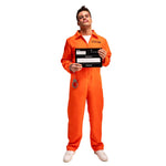 Orange Convict Prisoner w/Handcuffs & I.D Board