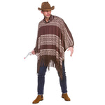 Cowboy Brown Poncho - Onesize