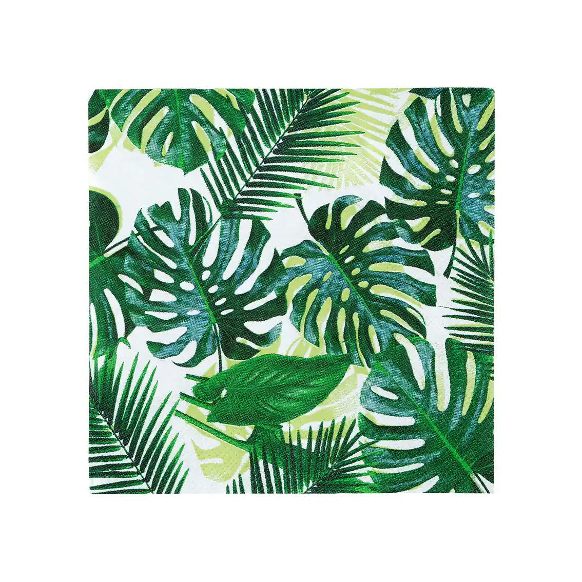 Tropical Fiesta Palm Leaf Cocktail Paper Napkins - 20 Pack