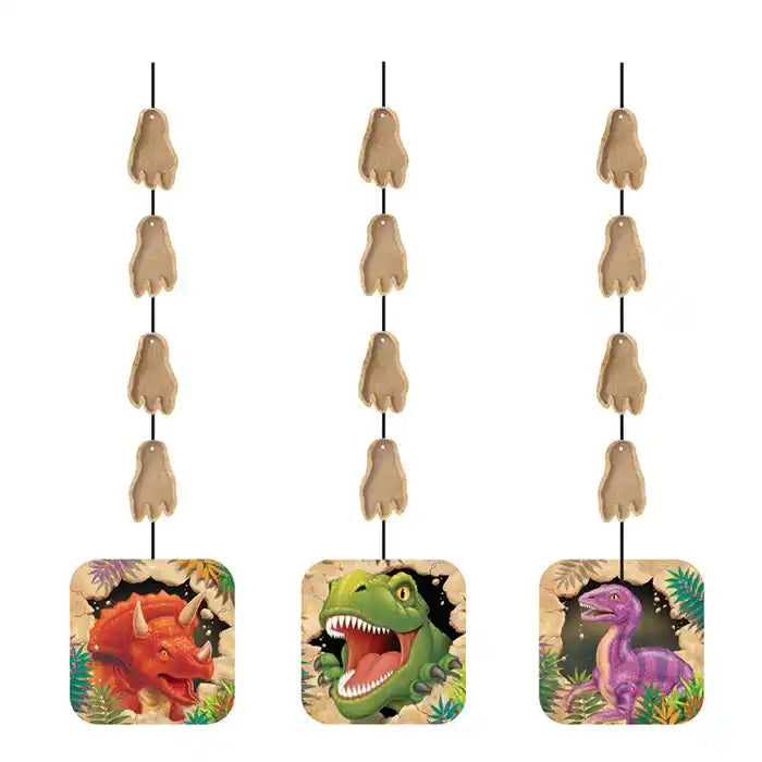 Dino Blast Dinosaur Hanging Cutouts - 3pk