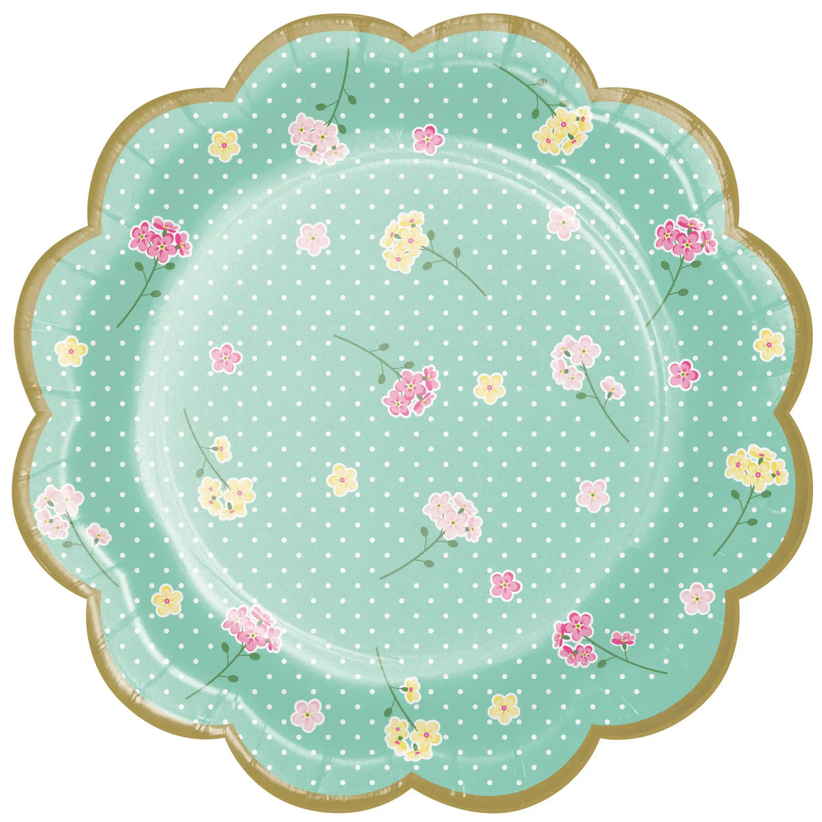 Floral Tea Party Paper Plates - 3 Assorted Designs - 8pk