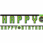 Gaming Party Happy Birthday Jointed Banner - Each