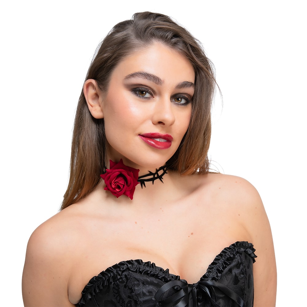 Red Rose & Thorn Choker