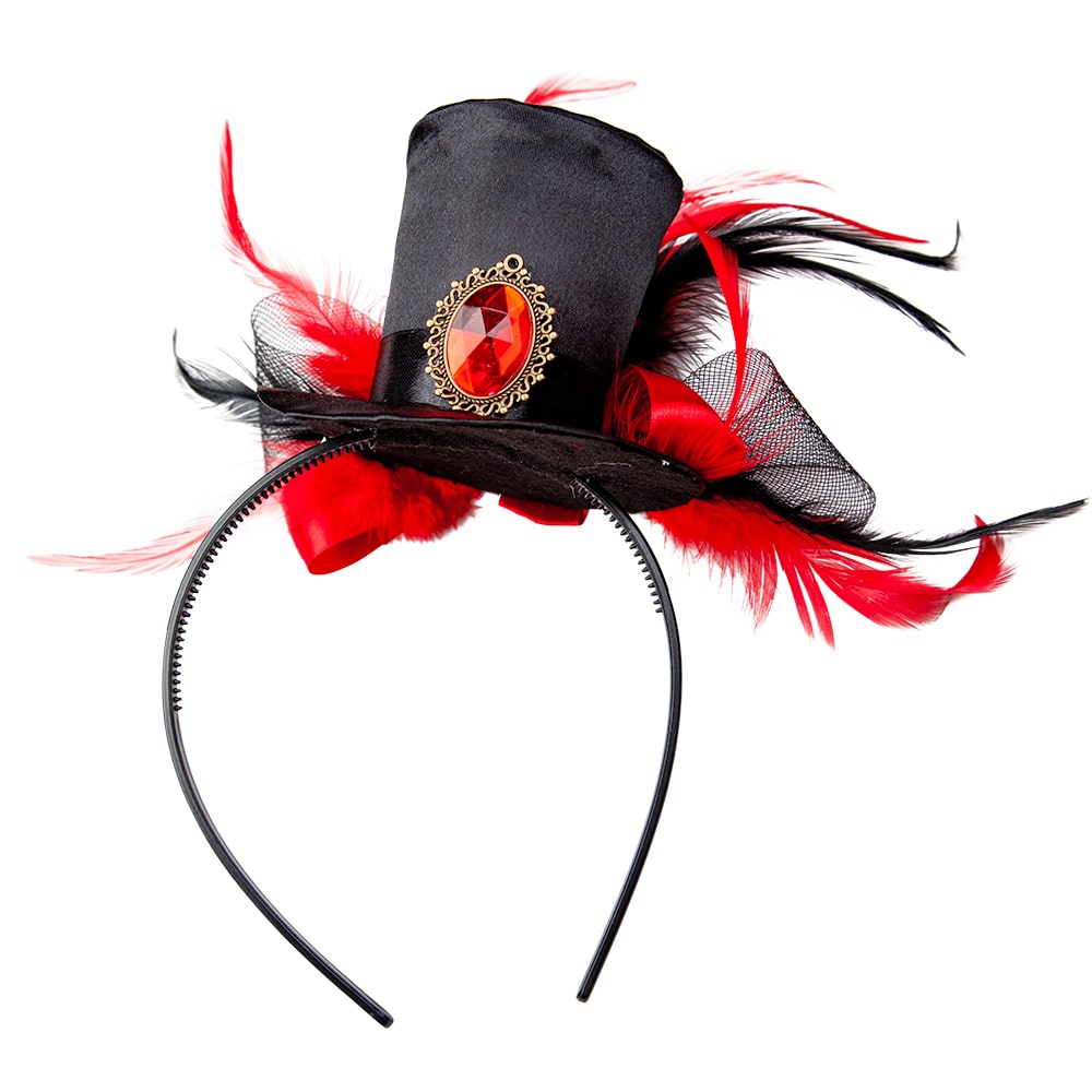 Deluxe Vampiress Top Hat & Necklace