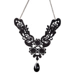 Gothic Black Lace Necklace