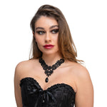 Gothic Black Lace Necklace