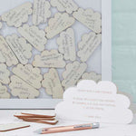 Baby Shower Cloud Drop Top Frame Guest Book