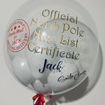 24" Official North Pole Nice List Certificate Bubble Balloon