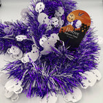 200cm x 10cm 3 asst Halloween Skull Die Cut Tinsel