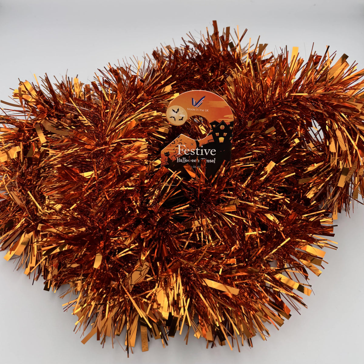 200cm x 10cm 2 Asst Halloween Colours Tinsel