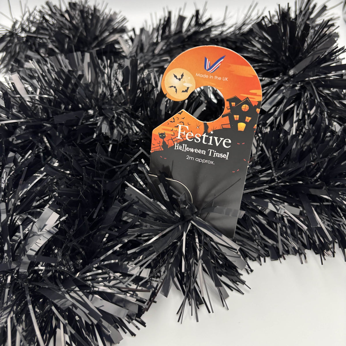 200cm x 10cm 2 Asst Halloween Colours Tinsel