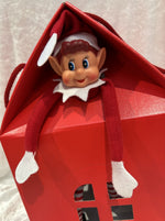 Red Christmas Gift Elf House Box