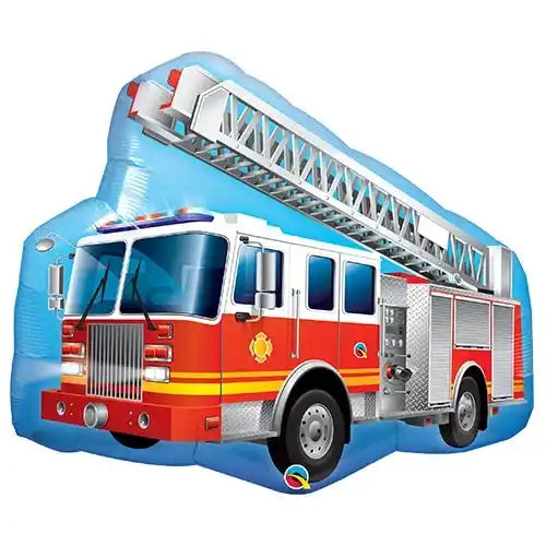 Large Red Emergency Fire Truck 36" Shaped Balloon