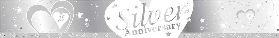 Silver Anniversary Foil Banner - 9ft