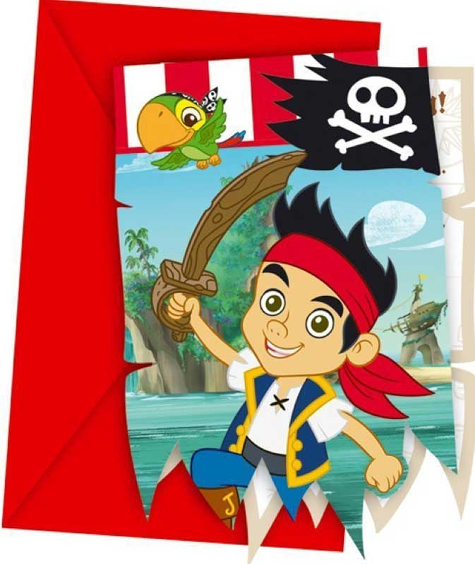 Jake & The Never Land Pirates Invitations - 6pk