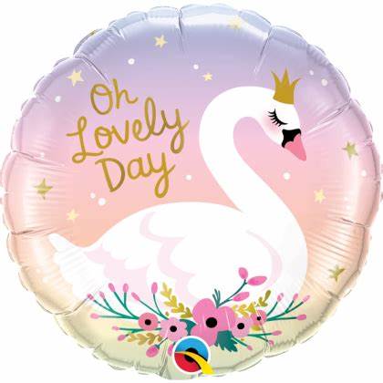 Oh Lovely Day Lovely Swan Foil 18" Balloon