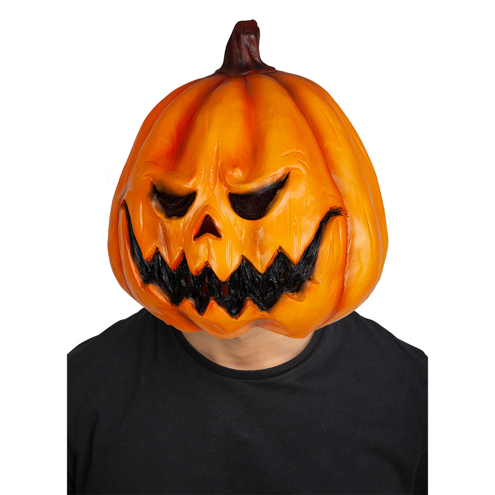 Latex Mask - Full Pumpkin Head