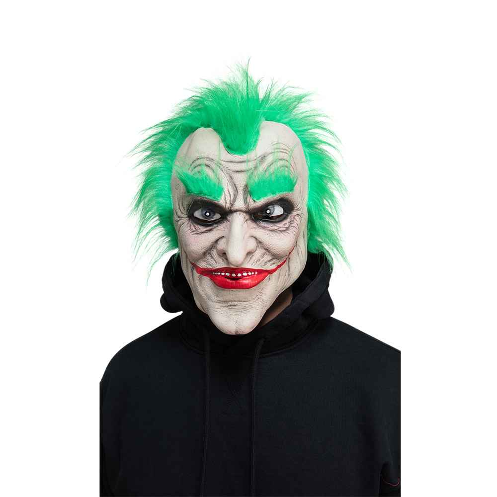 Green Haired Freak Latex Overhead Mask